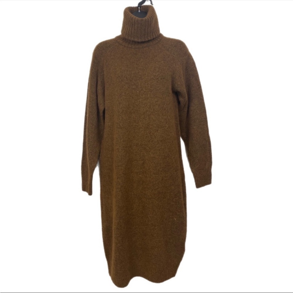 Nwt | VERO MODA Villa Turtleneck Long Sleeve Sweater Dress in Emperador Size S - Picture 2 of 6